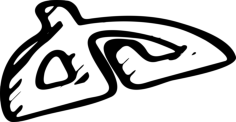 Deviantart Sketched Social Logo Outline Contour Svg Vector, Free Vectors File
